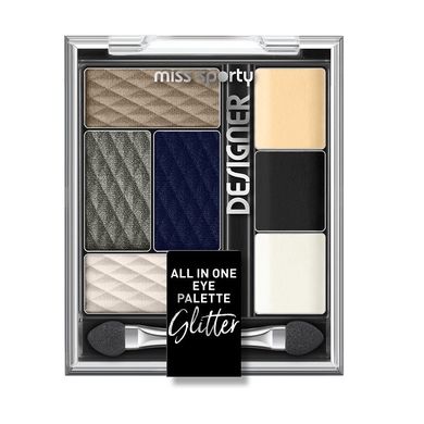 Miss Sporty, Designer All In One Eye Palette, paleta cieni do powiek, 400 Glitter, 9.5 g