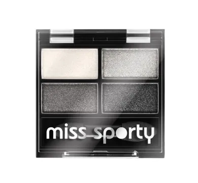 Miss Sporty, Studio Colour Quattro Eye Shadow, poczwórne cienie do powiek, 404 Real Smoky/Smoky Black, 5g