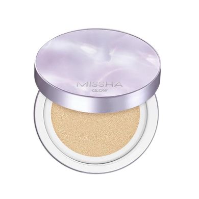 Missha, Glow Layering Fit Cushion, rozświetlający podkład w poduszce, 17 Ivory, 14g