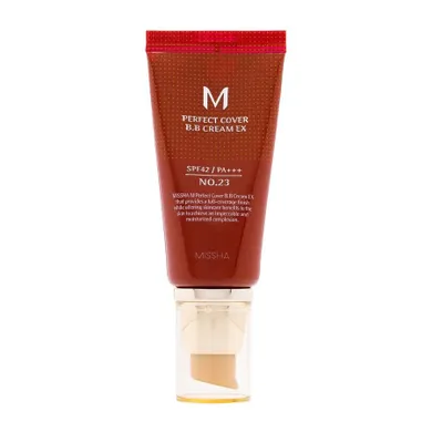 Missha, M Perfect Cover BB Cream SPF42/PA+++, wielofunkcyjny krem BB, No.23 Natural Beige, 50 ml