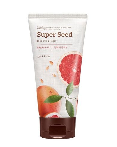 Missha, Super Seed Cleansing Foam, ujędrniajaco - nawilżająca pianka do mycia twarzy Grapefruit, 150 ml