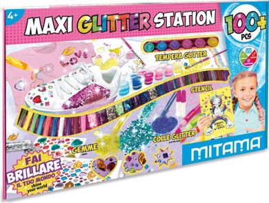 Mitama, Maxi Glitter Station, zestaw kreatywny do ozdabiania brokatem