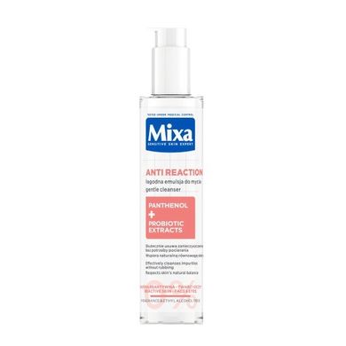Mixa, Anti Reaction, łagodna emulsja do mycia przeciw zaczerwienieniom dla skóry reaktywnej, 150 ml