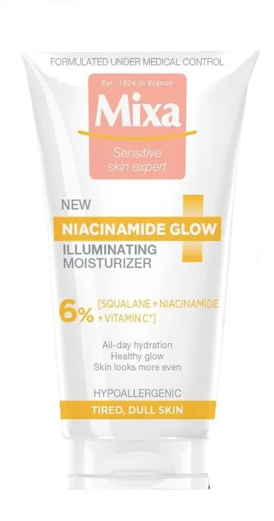 Mixa niacinamide Glow, krem nawilżająco, rozświetlający do cery matowej i zmęczonej, 50 ml