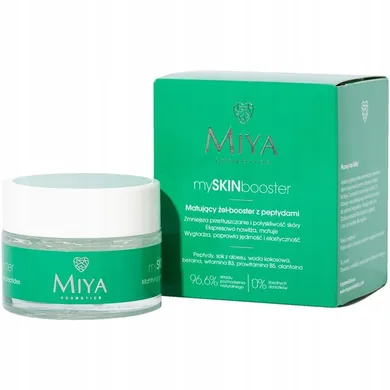 Miya Cosmetics, mySKINbooster, matujący żel-booster z peptydami do twarzy, 50 ml