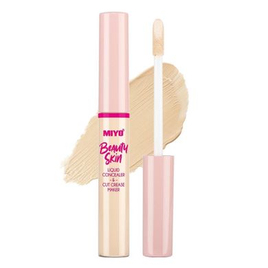 MIYO, Beauty Skin Liquid Concealer and Cut Crease Maker, płynny korektor kryjący, nr 02 Hello Yellow, 7 ml