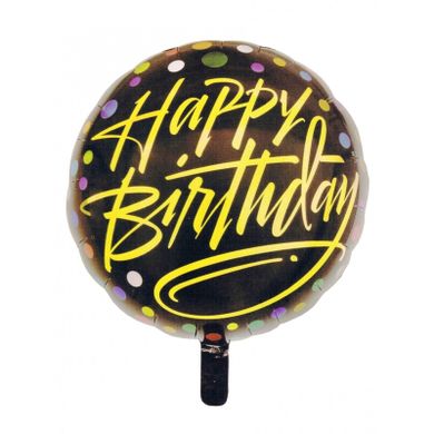 MK Trade, balon foliowy z napisem Happy Birthday, 46 cm
