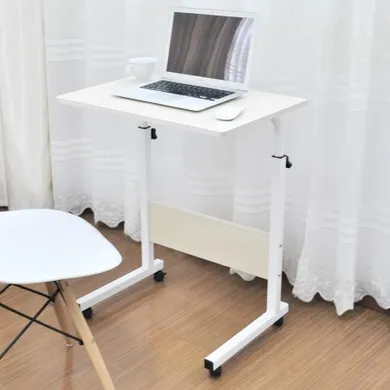 Mobilny stolik pod laptopa, kawowy, biały