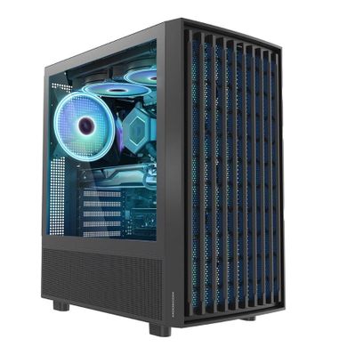 Modecom, Breeze, obudowa komputerowa, ARGB FLOW MIDI USB TYPE-C, czarna