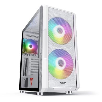 Modecom, Volcano Amirani ARGB, obudowa komputerowa, biała