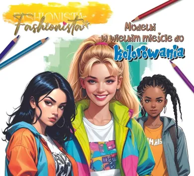 Modelki w mieście do kolorowania. Fashionista