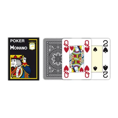 Modiano, Poker 4J Cristallo, karty do gry, czarne