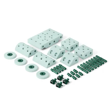 Modu, Dreamer Set, kreatywne klocki rozwijające motorykę dużą, z funkcją jeździka, miętowy