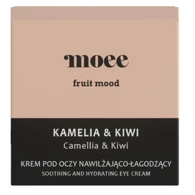 Moee, Fruit Mood, nawilżająco-łagodzący krem pod oczy, Kamelia & Kiwi, 30 ml