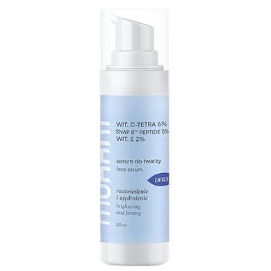 Mohani, napinająco-rozświetlające serum do twarzy z ultrastabilną witaminą C TETRA 6% neuropeptydem SNAP 8™ Peptide 5% i witaminą E 2%, 30 ml