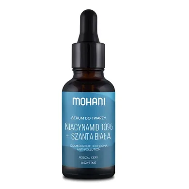 Mohani, serum do twarzy Niacynamid, 10% + Szanta Biała, 30 ml