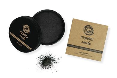 Mohani, Smile Teeth Whitening Charcoal Powder, proszek wybielający do zębów, z aktywnym węglem, 30 g