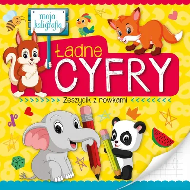Moja kaligrafia. Ładne cyfry. Zeszycik z rowkami