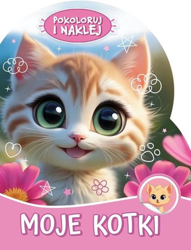 Moje kotki. Pokoloruj i naklej