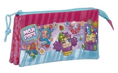 MojiPops, piórnik, saszetka, trzykomorowy