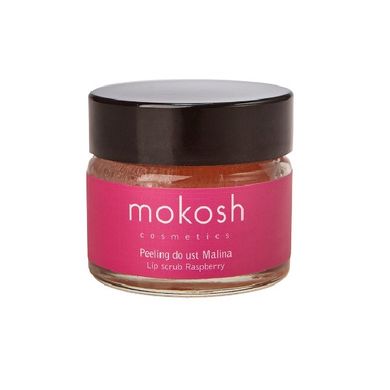 Mokosh, Lip Scrub Raspberry, peeling do ust, Malina, 15 ml