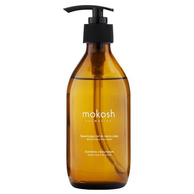 Mokosh, nawilżający żel do mycia ciała, czereśnia z bursztynem, 300 ml