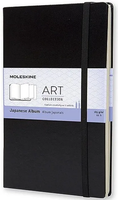 Moleskine, album japoński, L, 48 kartek, czarny, 13-21 cm