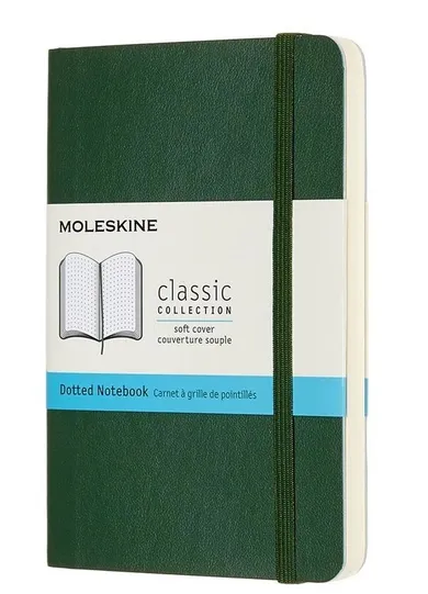 Moleskine, notes, 13-21 cm, linie, myrtle green