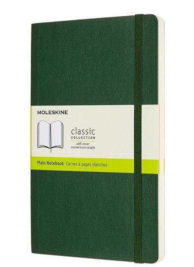 Moleskine, notes, 19-25 cm, linie, myrtle green