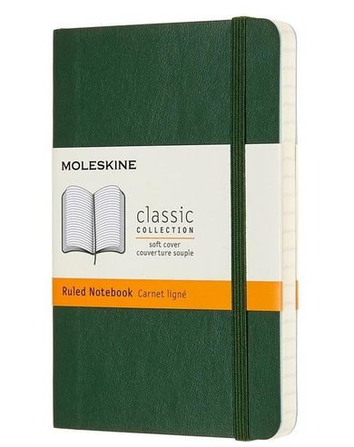 Moleskine, notes, 9-14 cm, linie, myrtle green