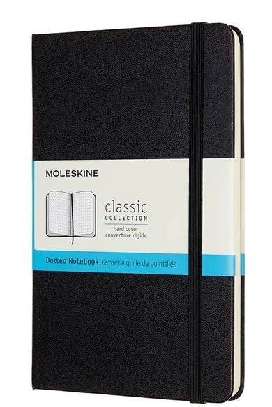 Moleskine, notes classic, 11,5-18 cm, kropki, czarny