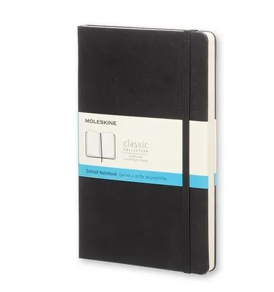 Moleskine, notes classic, 13-21, kropki, czarny