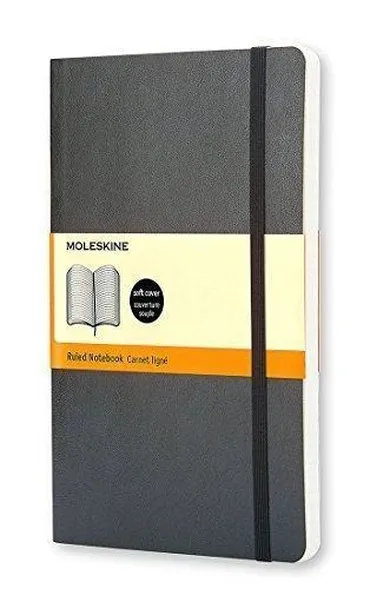 Moleskine, notes classic 13-21, linia, czarny