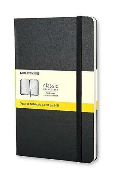 Moleskine, notes classic 13-21, twardy, kratka, czarny