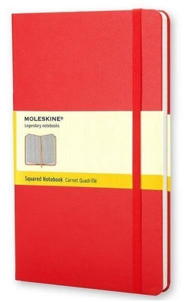 Moleskine, notes classic 13-21, twardy, kratka, czerwony