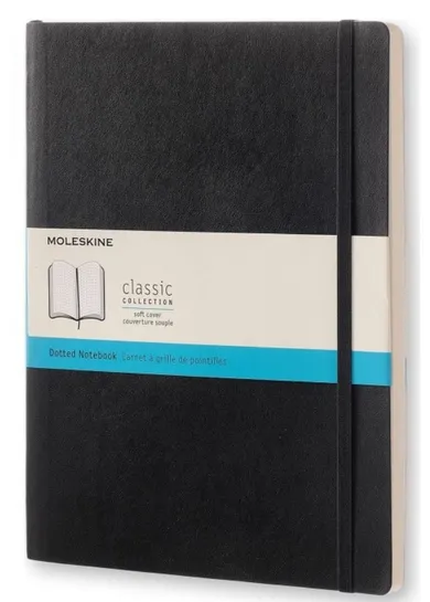 Moleskine, notes classic, 19-25, kropki czarny