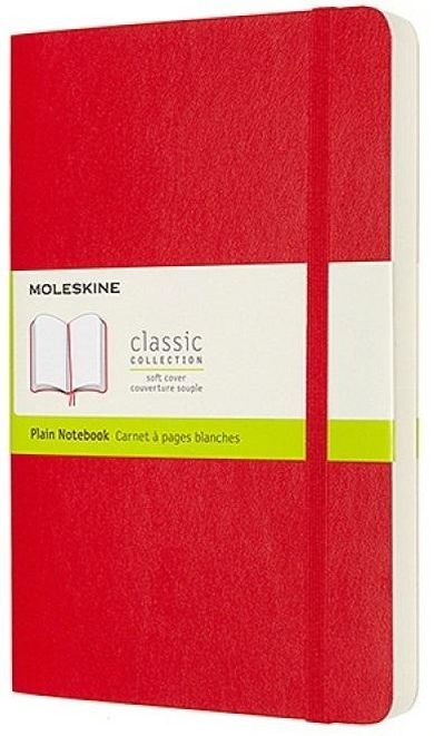 Moleskine, notes, Classic L, gładki, czerwony, 13-21 cm