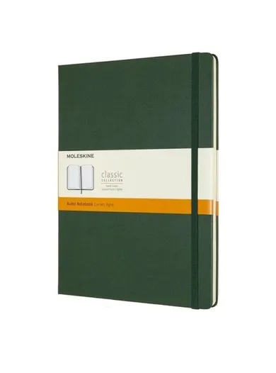 Moleskine, notes classic XL, 19-25 cm, linie, myrtle green, 1 szt.
