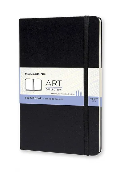 Moleskine, szkicownik, L, 13-21cm, czarny