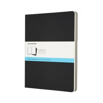 Moleskine, zeszyt 19-25 cm, kropki, 60 kartek, czarny, 3 szt.