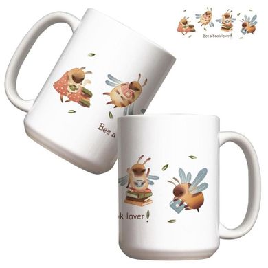 Molom, kubek, Bee a book lover, 440 ml