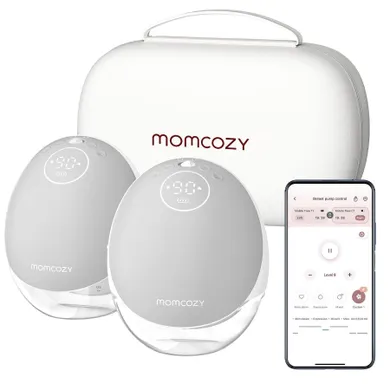 Momcozy, podwójny laktator, szary, 150 ml, M9