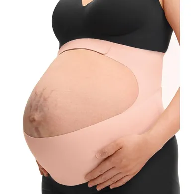Momcozy, Pregnancy Belly Band, pas ciążowy, cielisty, rozmiar L