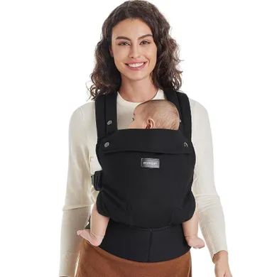 Momcozy, Pure Hug, ergonomiczne nosidełko, bawełniane, czarne