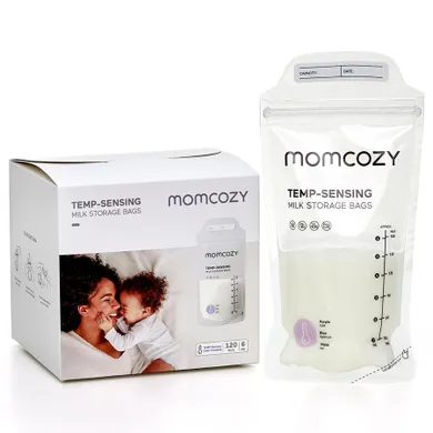 Momcozy, worki na mleko, reagujące na temperaturę, 170 ml, 120 szt., MS005