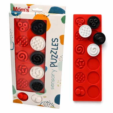 Mom's Care, Kontrastowe kółeczka XL, puzzle sensoryczne