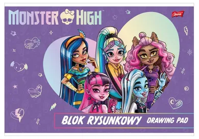 Monster High, blok rysunkowy A4, 20 kartek