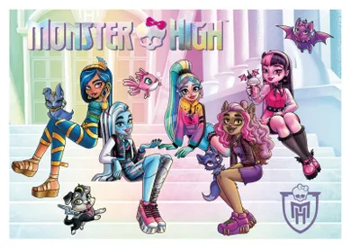 Monster High, podkładka szkolna dwustronna, laminowana, 38-55 cm