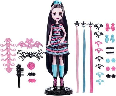Monster High, Wampistyczne fryzury Draculaury, lalka z akcesoriami