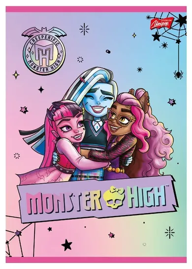 Monster High, zeszyt A5, 16 kartek, kratka, laminowany, 1 szt.